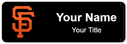 Custom name badges for San Francisco Giants