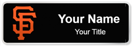 Custom name badges for San Francisco Giants