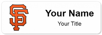 Custom name badges for San Francisco Giants