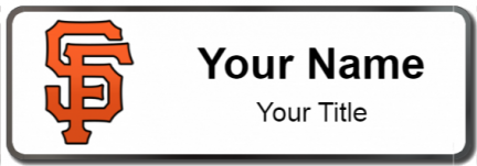 Custom name badges for San Francisco Giants