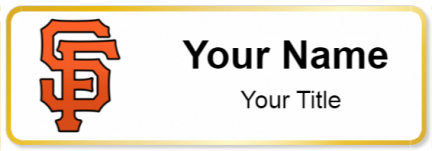 Custom name badges for San Francisco Giants