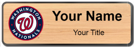 Custom name badges for Washington Nationals