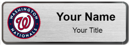 Custom name badges for Washington Nationals