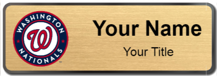 Custom name badges for Washington Nationals