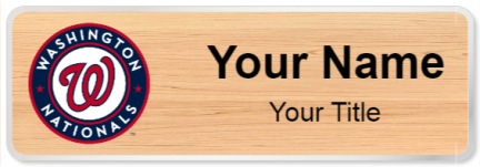 Custom name badges for Washington Nationals