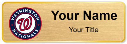 Custom name badges for Washington Nationals