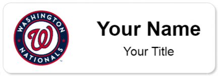 Custom name badges for Washington Nationals