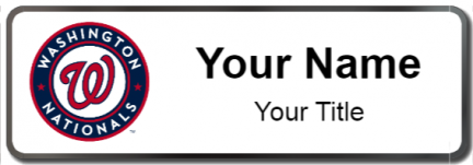 Custom name badges for Washington Nationals