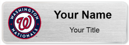 Custom name badges for Washington Nationals