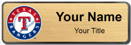 Custom name badges for Texas Rangers