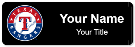 Custom name badges for Texas Rangers