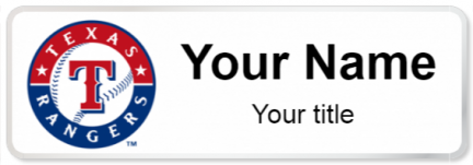 Custom name badges for Texas Rangers