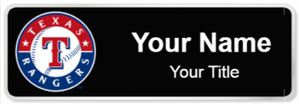 Custom name badges for Texas Rangers