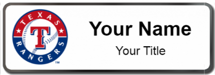 Custom name badges for Texas Rangers
