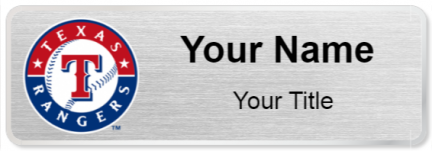 Custom name badges for Texas Rangers
