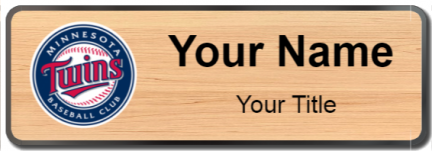 Custom name badges for Minnesota Twins