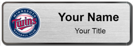 Custom name badges for Minnesota Twins