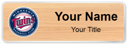 Custom name badges for Minnesota Twins