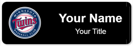 Custom name badges for Minnesota Twins