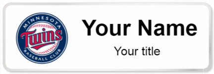 Custom name badges for Minnesota Twins