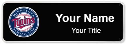 Custom name badges for Minnesota Twins