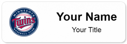 Custom name badges for Minnesota Twins