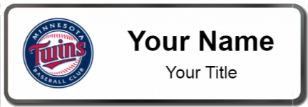 Custom name badges for Minnesota Twins