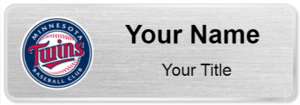 Custom name badges for Minnesota Twins