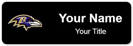 Custom name badges for Baltimore Ravens