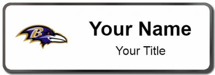 Custom name badges for Baltimore Ravens