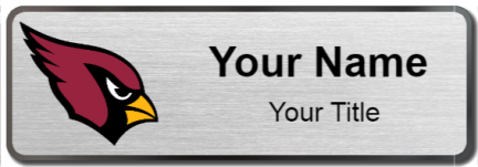 Custom name badges for Arizona Cardinals