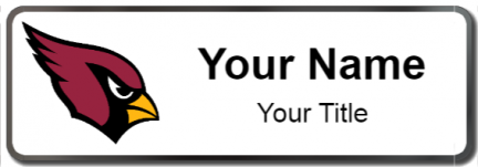Custom name badges for Arizona Cardinals