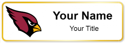 Custom name badges for Arizona Cardinals