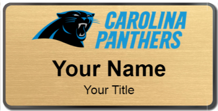 Custom name badges for Carolina Panthers