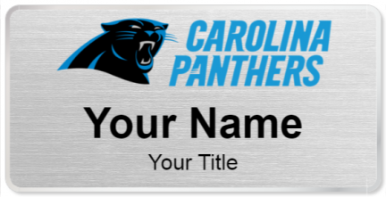 Custom name badges for Carolina Panthers