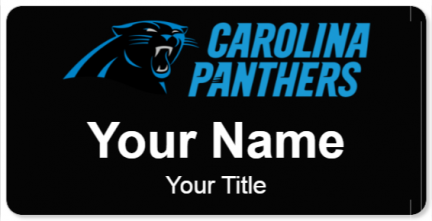 Custom name badges for Carolina Panthers
