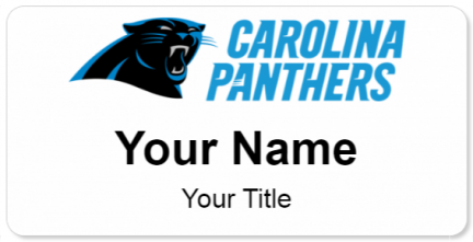 Custom name badges for Carolina Panthers