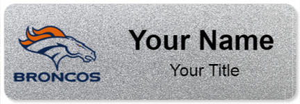Custom name badges for Denver Broncos