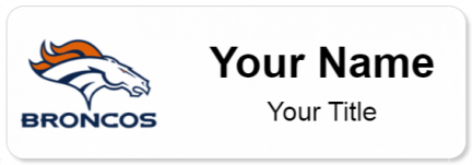 Custom name badges for Denver Broncos
