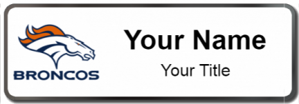 Custom name badges for Denver Broncos