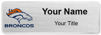 Custom name badges for Denver Broncos