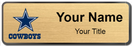 Custom name badges for Dallas Cowboys