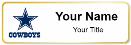 Custom name badges for Dallas Cowboys