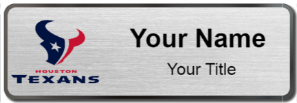 Custom name badges for Houston Texans