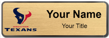 Custom name badges for Houston Texans