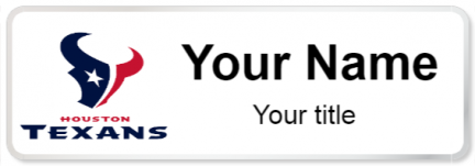 Custom name badges for Houston Texans