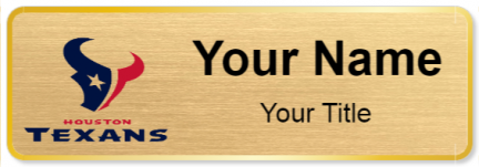 Custom name badges for Houston Texans