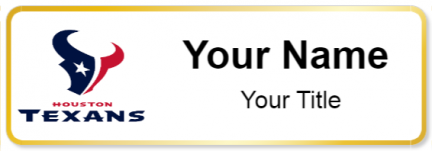 Custom name badges for Houston Texans