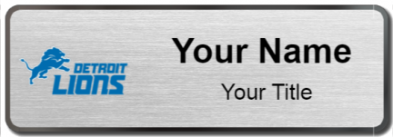 Custom name badges for Detroit Lions