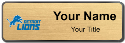 Custom name badges for Detroit Lions